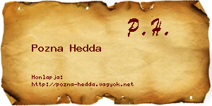 Pozna Hedda névjegykártya